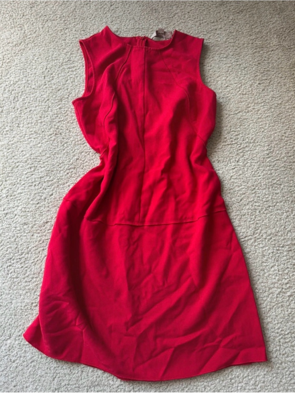 LOFT Sleeveless Midi Dress in Bright Red